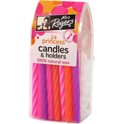Photo of Mrs Rogers Candles Princess Pink 24 Pack