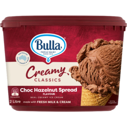 Photo of Bulla Creamy Classics Choc Hazelnut Spread Ice Cream