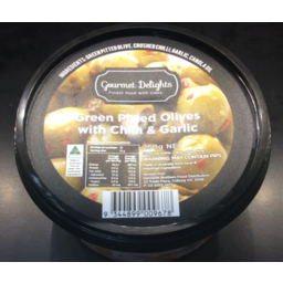 Photo of Gourmet Delights Chilli And Garlic Olives 220gm
