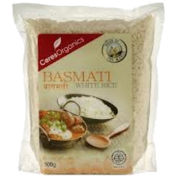 Photo of Ceres Organics Rice Basmati White 500