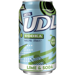 Photo of UDL Vodka Lime & Soda Cans