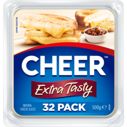 Photo of Cheer Extra Tasty Cheese Slices 32 Pack 500g