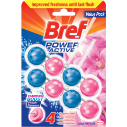 Photo of Bref Power Active Fragrance Boost Fresh Flowers In The Bowl Toilet Cleaner Value Pack