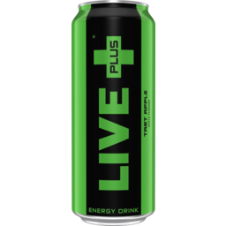 Photo of Live Plus Energy Drink Tart Apple