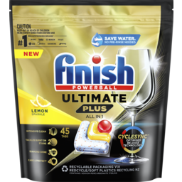 Photo of Finish Ultimate Plus All In 1 Lemon Sparkle 45 Tabs 