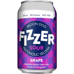 Photo of Fizzer Sour Grape Seltzer 330ml Can