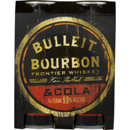 Photo of Bulleit Bourbon & Cola 4pk 250ml