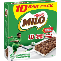Photo of Nestle Milo Snac Bars Original Choc Malt Kids School Lunchbox X 27g 10pk
