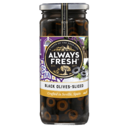 Photo of Always Fresh Olives Spanish Black Sliced 450g