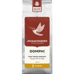 Photo of Hummingbird Fair Trade Organic Fresh Coffee Oomph! Plunger Grind