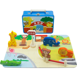Photo of Zoo Playset With Puzzle In Tin