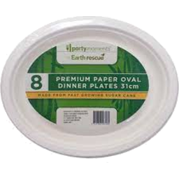 Photo of Party Moments Sugar Cane Oval Dinner Plate 31cm 8 Pack
