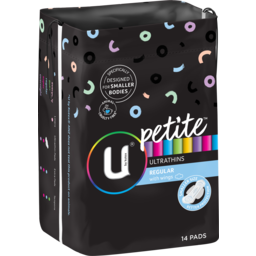 Photo of U By Kotex Petite Ultrathin Pads Regular With Wing 14 Pack 