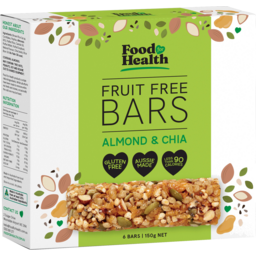 Photo of Food For Health Almond & Chia Fruit Free Bars Gluten Free 6 Pack