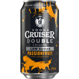 Photo of Vodka Cruiser Double Low Sugar Passionfruit 6.8% 375 Ml Can 375ml