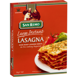 Photo of San Remo Pasta Lasagna Large Instant 250g