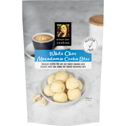 Photo of Byron Bay Cookies Byron Bay White Choc Macadamia Gluten Free Cookie Bites 100g