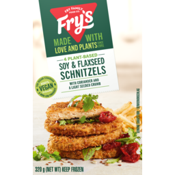 Photo of Fry Family Food Co Frozen Soy & Flaxseed Schnitzels 4pk 320gm
