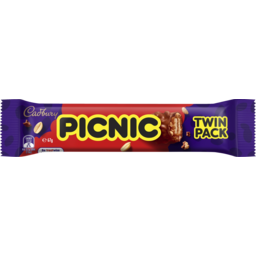 Photo of Cadbury Picnic Twin Pack Chocolate Bar 67g