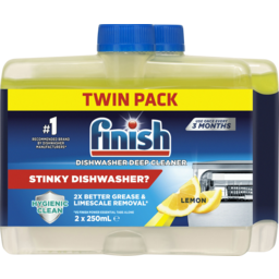 Photo of Finish Dishwasher Deep Cleaner Twin Pack Lemon 2 Pack 250ml