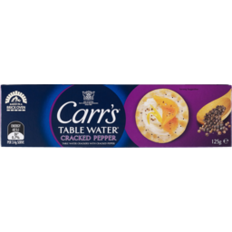 Photo of Carrs Table Water Crackers Cracked Pepper 125g