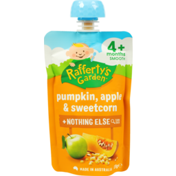 Photo of Rafferty's Garden Premium Baby Food Pumpkin + Apple + Sweetcorn 120g