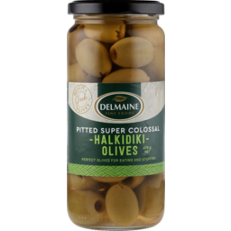 Photo of Delmaine Pitted Super Colossal Halkidiki Olives 470g