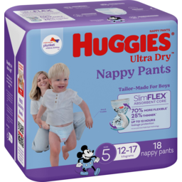 Photo of Huggies Nappy Pants Ultra Dry, Size 5 12-17kg Boys 18 Pack
