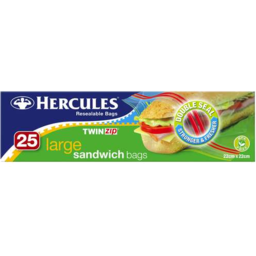Photo of Hercules Twinzip Large Sandwich Bags 25pk