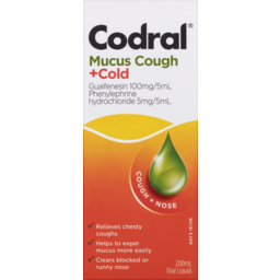 Photo of Codral Relief Mucus Cough & Cold Liquid 200ml
