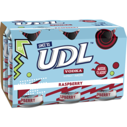 Photo of UDL Vodka Raspberry 4% 375ml 6 Pack
