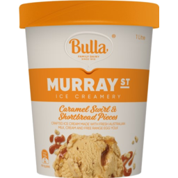 Photo of Bulla Ice Cream Murray St Caramel Swirl & Shortbread