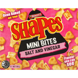Photo of Arnott's Shapes Snacks Mini Bites Salt & Vinegar 140g