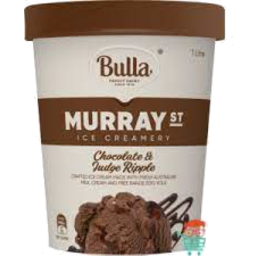 Photo of Bulla Ice Cream  Murray St Choc & Fudge Ripple 1lt