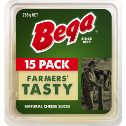 Photo of Bega Farmers Tasty Natural Cheese Slices 250g