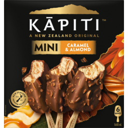 Photo of Kapiti Ice Cream Caramel & Almond Mini 6 Pack