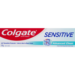 Photo of Colgate Sensitive Advanced Clean Toothpaste 110g