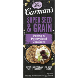 Photo of Carmans Super Seed & Grain Pepita & Poppyseed Crackers 80g