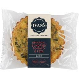 Photo of Ivans Quiche Spinach Sundried Tomato & Feta