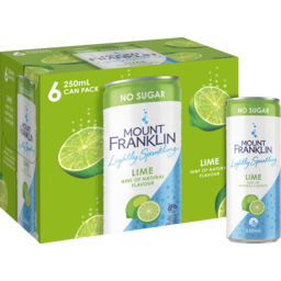 Photo of Mt. Franklin Mount Franklin Lightly Sparkling Water Lime Multipack Mini Cans