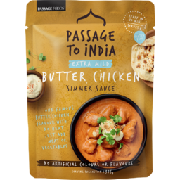 Photo of Passage Foods Passage To India Extra Mild Butter Chicken Simmer Sauce 375g