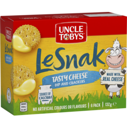 Photo of Uncle Tobys Le Snak Cheese Dip And Crackers Tasty Kids Lunchbox Snack X6 132g 6pk