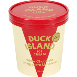 Photo of Duck Island Ice Cream White Chocolate Pomegranate Macadamia