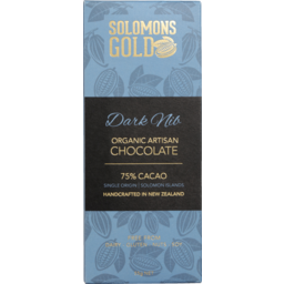 Photo of Solomons Gold Dark Nib Organic Vegan Chocolate 75% Cacao