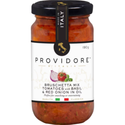 Photo of Providore Bruschetta Mix Tomatoes With Basil & Red Onion In Oil 190g