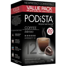 Photo of Podista Coffee Intenso Capsules 20 Pack