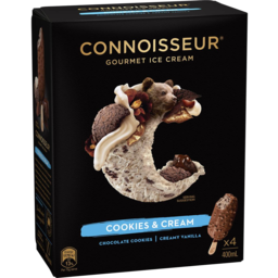 Photo of Connoisseur Gourmet Ice Cream 4pk Cookies & Cream