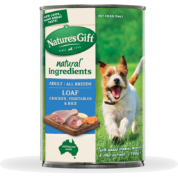 Photo of Nature's Gift Natures Gift Loaf Chicken, Rice & Vegetables Wet Dog Food 700g