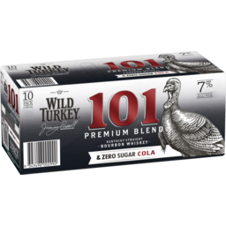 Photo of Wild Turkey 101 7% Zero Sugar Cola 10x330ml Cans