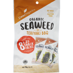 Photo of Ceres Organics Seaweed Snack Teriyaki BBQ 8 Pack 16g